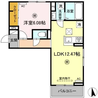 セジュールちさとⅤ【1階】の間取り