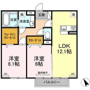 ロイヤルヴィラLULU【2階】の間取り