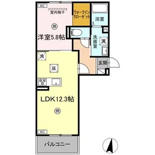 PREMILIFE賀来北【1階】の間取り