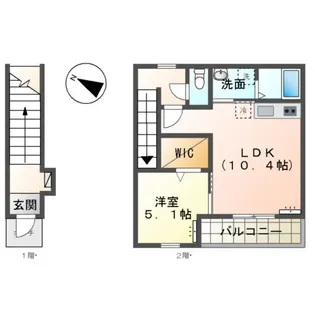 リバーフロント長浜【2階】の間取り