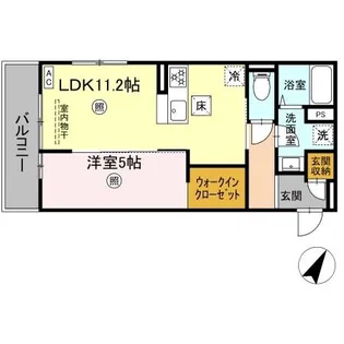 PREMILIFE下郡東【1階】の間取り