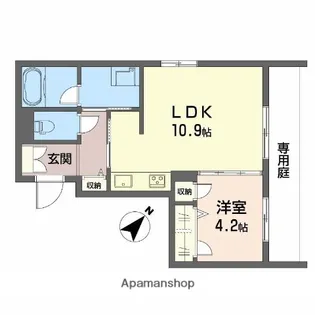 シャーメゾン アルメリア【105号室】の間取り