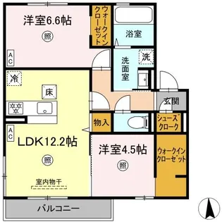 WISTERIA GARDEN【1階】の間取り
