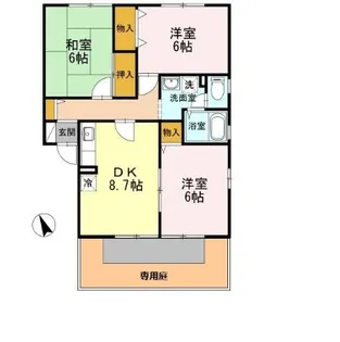 マリハウス A棟【1階】の間取り