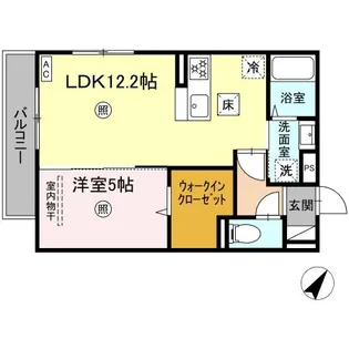 シャローム城原【1階】の間取り