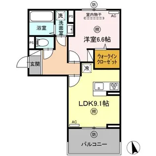 PREMILIFE汐見【2階】の間取り