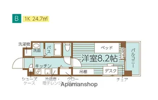 UNI E’MEAL大分大学前【801号室】の間取り