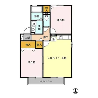 コンフォール花園 A【2階】の間取り