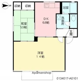 ガーデンハイツ錦【101号室】の間取り
