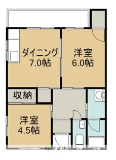 コーポ大塚【201号室】の間取り
