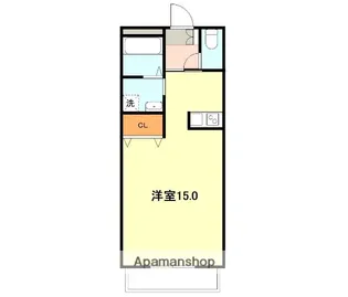 ベルドミール東浜【102号室】の間取り