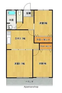 スカイコート大石町№1【403号室】の間取り