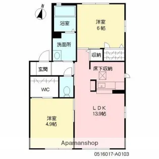スプールスコート【1階】の間取り