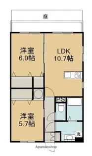 ユーミーソルフレイア【1階】の間取り