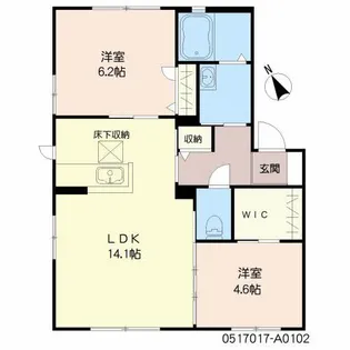 コンフォート森A【1階】の間取り