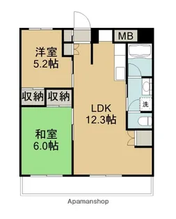 牧12矢野ビル【402号室】の間取り