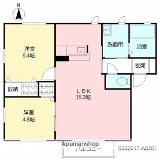 サニーコートYAⅡ【201号室】の間取り