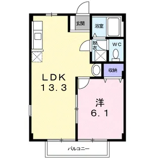アクティブ三佐B【2階】の間取り