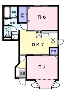 ディアコート北原 A棟【1階】の間取り