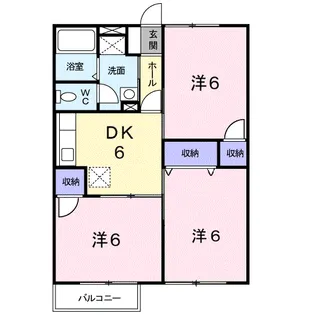 ヴェルドミールⅠ【2階】の間取り