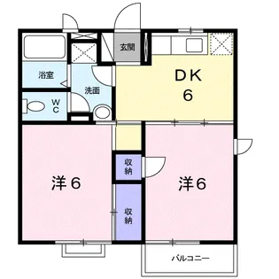 グレイスコーポせいわA【2階】の間取り