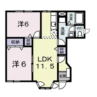 エスポワールD【1階】の間取り