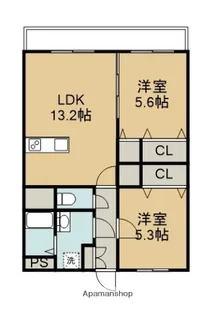 オレンジハウス【1階】の間取り