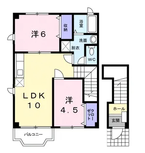 エスポワール古国府A【2階】の間取り