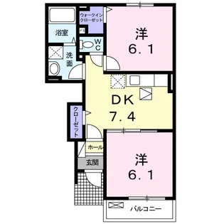 リバーサイド恵比寿【1階】の間取り