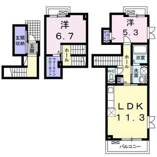 モデルノ カーサ【2階】の間取り