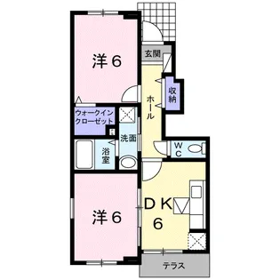 サンパティーク横尾F【1階】の間取り