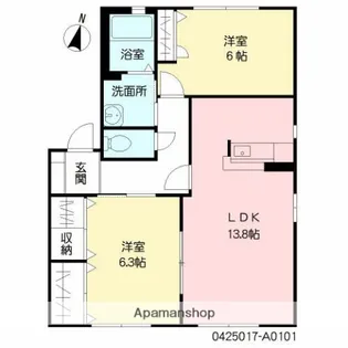 ディアス才賀A【1階】の間取り
