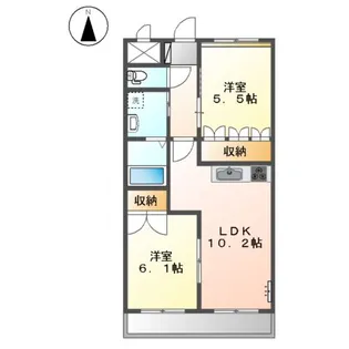 アース スクエア【00101号室】の間取り