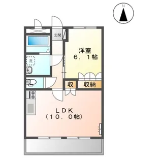 サンヴェール皆春【2階】の間取り