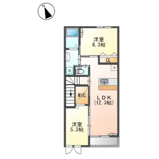 クオン恵比寿【2階】の間取り
