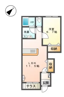 プロスペリタ【00103号室】の間取り