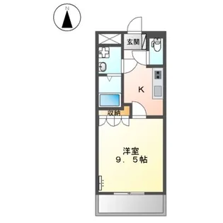 グランディール青崎【1階】の間取り