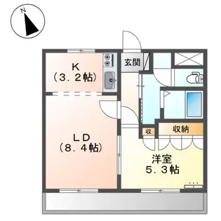 アイリス 南大分【00206号室】の間取り