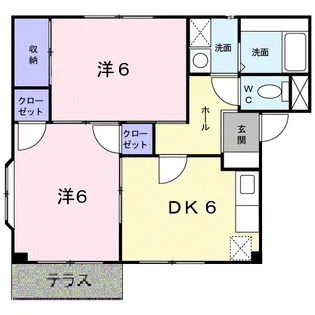 サンライズ小池原【1階】の間取り