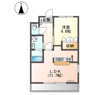 レスポワール【00201号室】の間取り