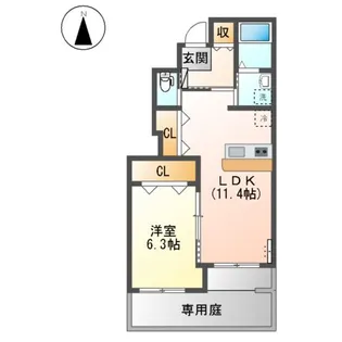 リーヴル【00103号室】の間取り