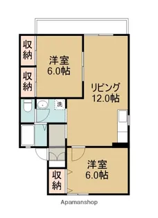 セジュール森【205号室】の間取り