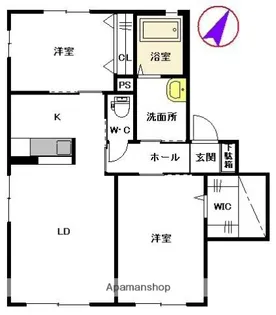 シャーメゾン・ハクサン【A202号室】の間取り