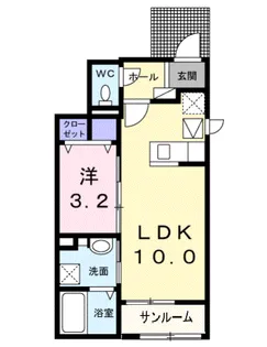 グランシーダ ルーツ【1階】の間取り