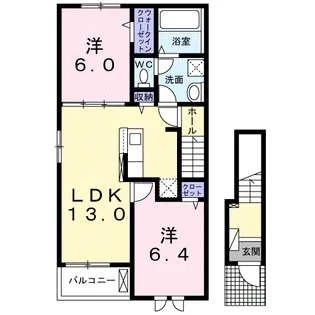 クイーン【2階】の間取り