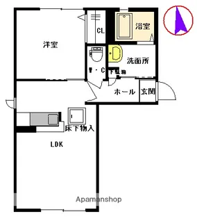 カーサ森 参番館【1階】の間取り