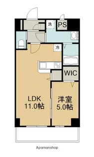 インスパイア弁天【9階】の間取り
