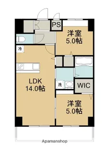 インスパイア弁天【7階】の間取り