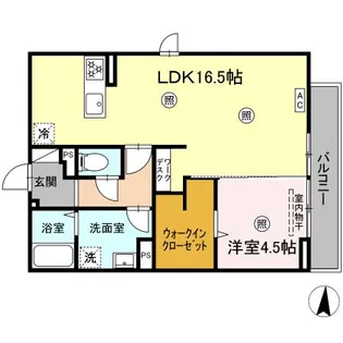 DーROOM長浜【3階】の間取り