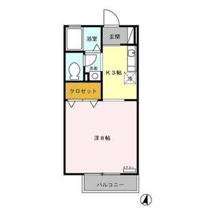 ジュネス牧【2階】の間取り